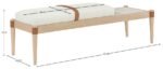 Nara Linen Textured Fabric Upholstered Bench - Image 13