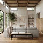 Nara Linen Textured Fabric Upholstered Bench - Image 3