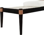Nara Linen Textured Fabric Upholstered Bench - Image 9