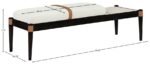 Nara Linen Textured Fabric Upholstered Bench - Image 13