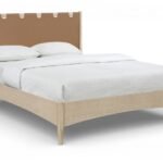Santos Vegan Leather Headboard and Wood Bed