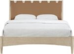Santos Vegan Leather Headboard and Wood Bed - Image 3