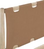Santos Vegan Leather Headboard and Wood Bed - Image 7