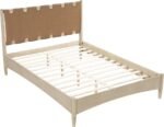 Santos Vegan Leather Headboard and Wood Bed - Image 8