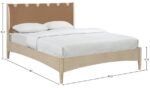 Santos Vegan Leather Headboard and Wood Bed - Image 11