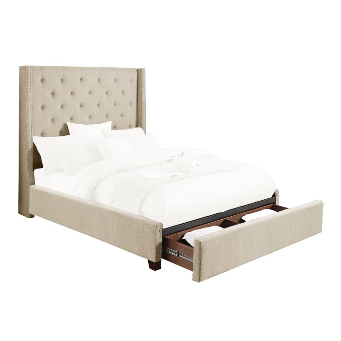 5877BE_DW_noBG__l-3.jpg 5877FBE-1DW* Full Platform Bed with Storage Footboard - Image 1