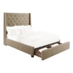 5877FBR-1DW* Full Platform Bed with Storage Footboard