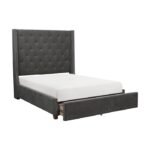 5877GY-1DW* Queen Platform Bed with Storage Footboard