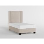 BHE5878BE-44* 44" Beige Microfiber Platform Bed