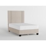 BHE5878BE-48* 48" Beige Microfiber Platform Bed
