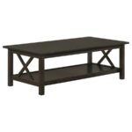 RACHELLE 3-PIECE RECTANGULAR COFFEE TABLE SET DEEP MERLOT - Image 3