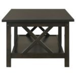 RACHELLE 3-PIECE RECTANGULAR COFFEE TABLE SET DEEP MERLOT - Image 5