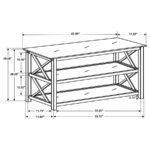 RACHELLE 2-SHELF WOOD ENTRYWAY CONSOLE TABLE DEEP MERLOT - Image 8