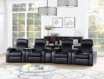CYRUS 5-PIECE UPHOLSTERED HOME THEATER SEATING - Image 2