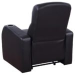 CYRUS UPHOLSTERED TRACK ARM RECLINER BLACK - Image 5