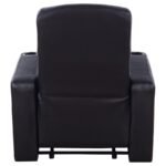 CYRUS UPHOLSTERED TRACK ARM RECLINER BLACK - Image 6