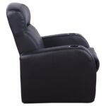 CYRUS UPHOLSTERED TRACK ARM RECLINER BLACK - Image 7
