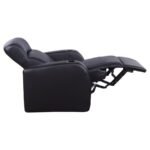 CYRUS UPHOLSTERED TRACK ARM RECLINER BLACK - Image 8