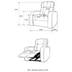CYRUS UPHOLSTERED TRACK ARM RECLINER BLACK - Image 9