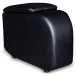 CYRUS UPHOLSTERED HOME THEATER STORAGE WEDGE CONSOLE BLACK