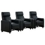 TOOHEY UPHOLSTERED TUFTED RECLINER Living Room Sets BLACK