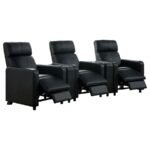 TOOHEY UPHOLSTERED TUFTED RECLINER Living Room Sets BLACK - Image 3