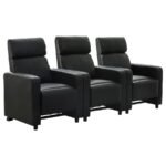 TOOHEY UPHOLSTERED TUFTED RECLINER Living Room Sets BLACK