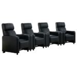 TOOHEY UPHOLSTERED TUFTED RECLINER Living Room Sets BLACK