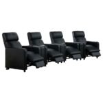 TOOHEY UPHOLSTERED TUFTED RECLINER Living Room Sets BLACK - Image 4