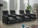 TOOHEY UPHOLSTERED TUFTED RECLINER Living Room Sets BLACK - Image 3