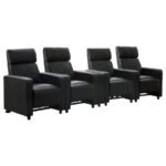 TOOHEY UPHOLSTERED TUFTED RECLINER Living Room Sets BLACK
