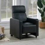 TOOHEY UPHOLSTERED HOME THEATER PUSH BACK RECLINER BLACK - Image 2