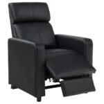 TOOHEY UPHOLSTERED HOME THEATER PUSH BACK RECLINER BLACK - Image 3