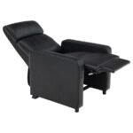 TOOHEY UPHOLSTERED HOME THEATER PUSH BACK RECLINER BLACK - Image 4