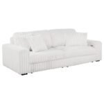 JACANA CORDUROY UPHOLSTERED DUAL POWER CHAISE SOFA IVORY