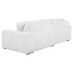 JACANA CORDUROY UPHOLSTERED DUAL POWER CHAISE SOFA IVORY - Image 6