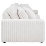 JACANA CORDUROY UPHOLSTERED DUAL POWER CHAISE SOFA IVORY - Image 7