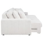 JACANA CORDUROY UPHOLSTERED DUAL POWER CHAISE SOFA IVORY - Image 8