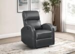 GRANT UPHOLSTERED POWER RECLINER CHAIR GREY - Image 2
