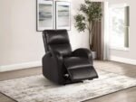 GRANT UPHOLSTERED POWER RECLINER CHAIR BROWN - Image 3
