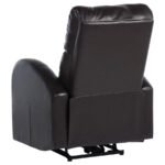 GRANT UPHOLSTERED POWER RECLINER CHAIR BROWN - Image 7