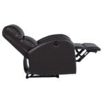 GRANT UPHOLSTERED POWER RECLINER CHAIR BROWN - Image 8