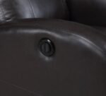 GRANT UPHOLSTERED POWER RECLINER CHAIR BROWN - Image 9