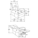 GRANT UPHOLSTERED POWER RECLINER CHAIR BROWN - Image 11