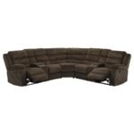 ATKINSON UPHOLSTERED RECLINING SECTIONAL SOFA CHOCOLATE