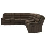 ATKINSON UPHOLSTERED RECLINING SECTIONAL SOFA CHOCOLATE - Image 4