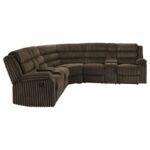 ATKINSON UPHOLSTERED RECLINING SECTIONAL SOFA CHOCOLATE - Image 6