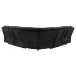 ATKINSON UPHOLSTERED RECLINING SECTIONAL SOFA BLACK - Image 5