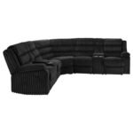 ATKINSON UPHOLSTERED RECLINING SECTIONAL SOFA BLACK - Image 6