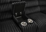 ATKINSON UPHOLSTERED RECLINING SECTIONAL SOFA BLACK - Image 8